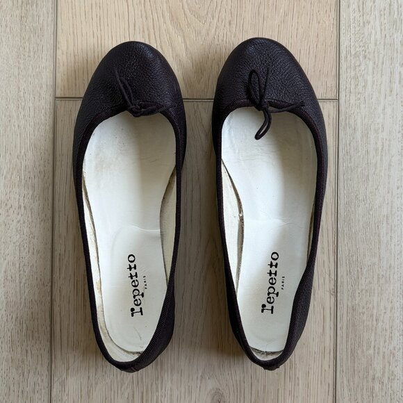 Repetto Dark Brown Ballet Flats 37 - Picture 1 of 8